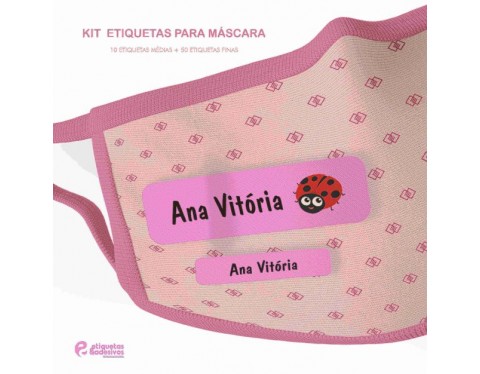 Kit Etiquetas para Máscara com desenho